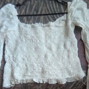 Free Kisses White Lace Crop Top